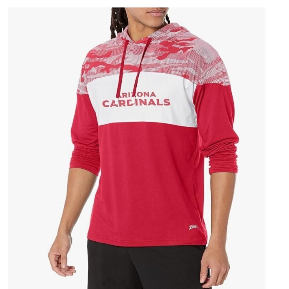 Zubaz Men's Lightweight Hoodie Arizona Cardinals, XXL